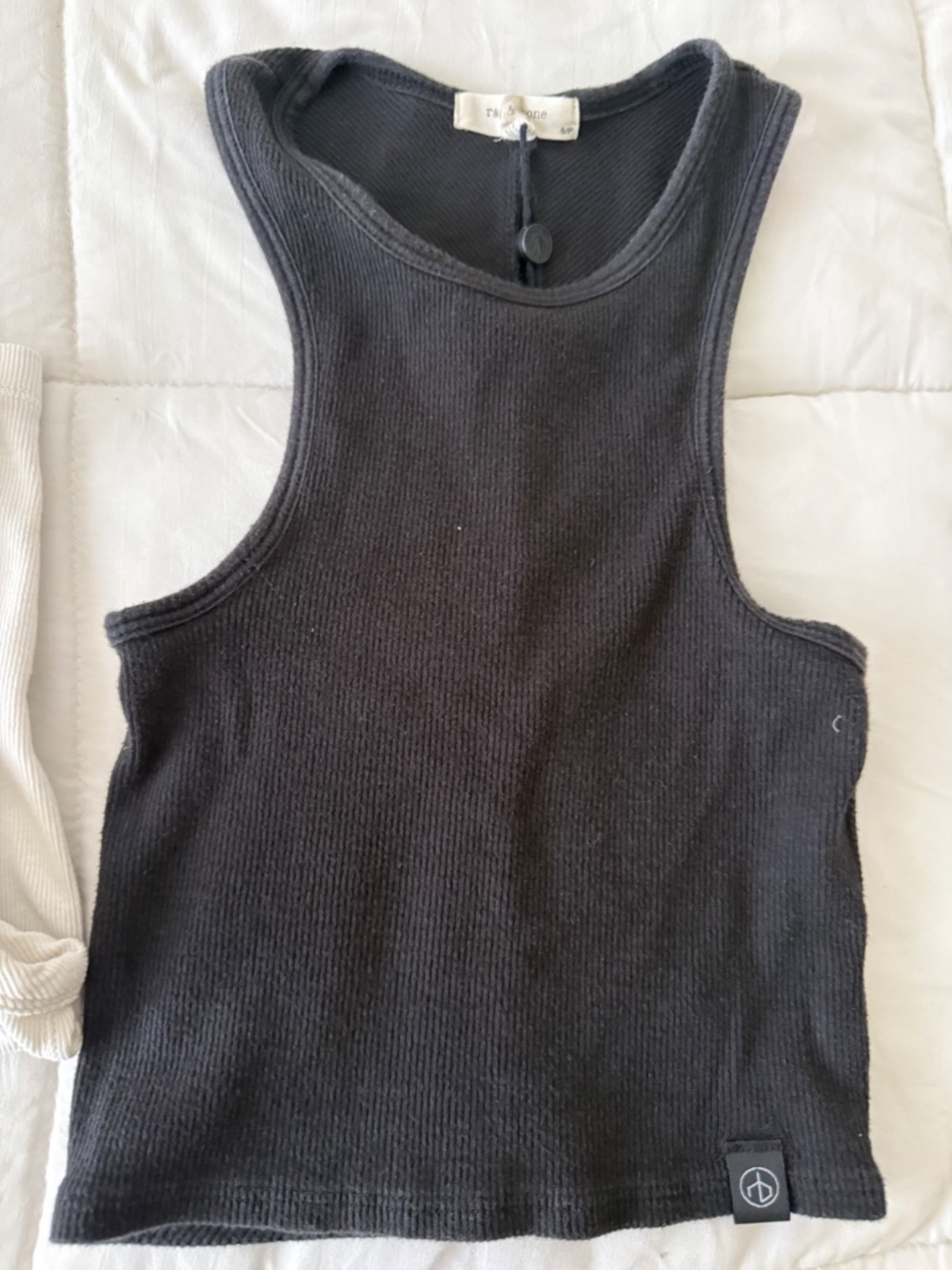 Rag & Bone Black Cropped Tank | S